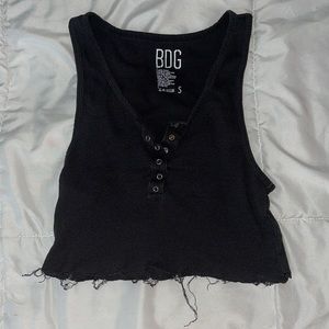 BDG Small Black Cropped Tank Top